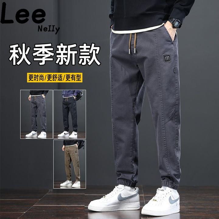 Lee Nelly-休闲裤男士2025秋季新款潮牌束脚运动宽松百搭工装裤子