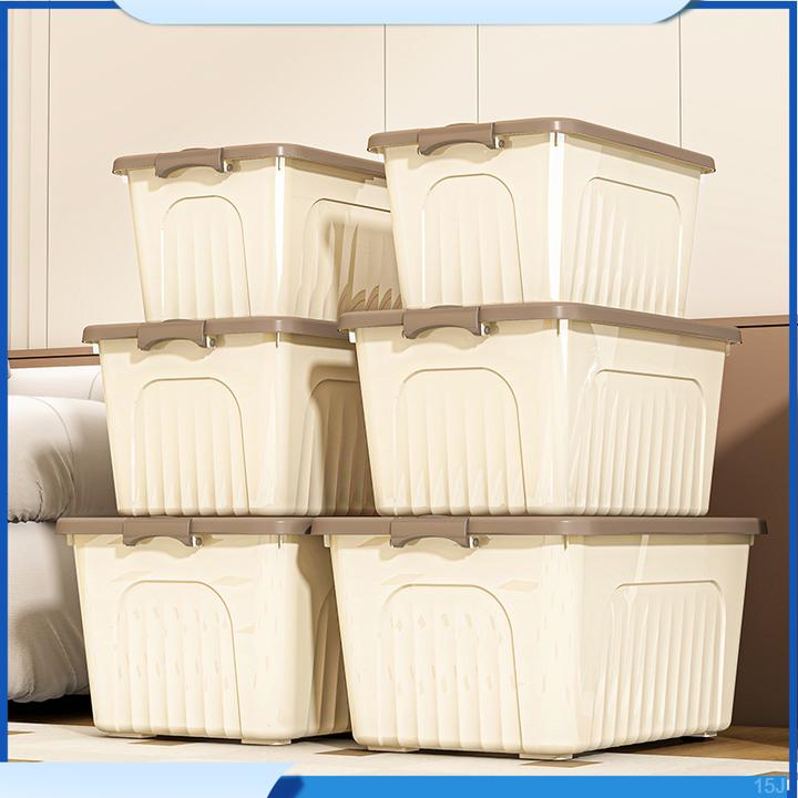 玩具衣物大容量家用大号带盖收纳箱储物盒塑料手提零食书本整理箱