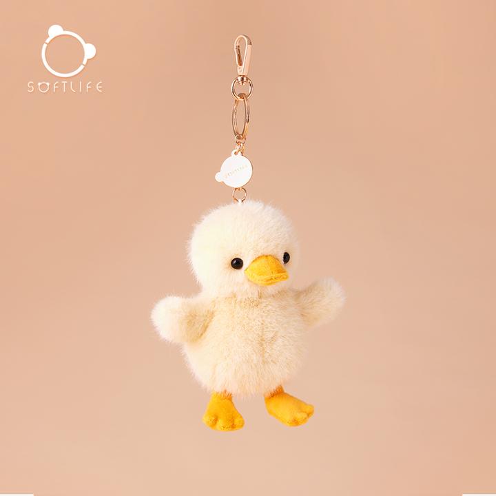 softlife小黄鸭玩偶挂件鸭子毛绒玩具公仔包包饰品生日礼物送女生