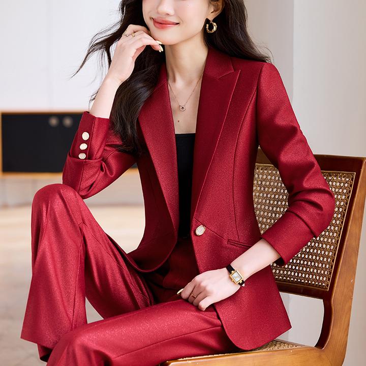 高端职业西装套装女秋冬2025新款女士主持人正装高级感气质工作服