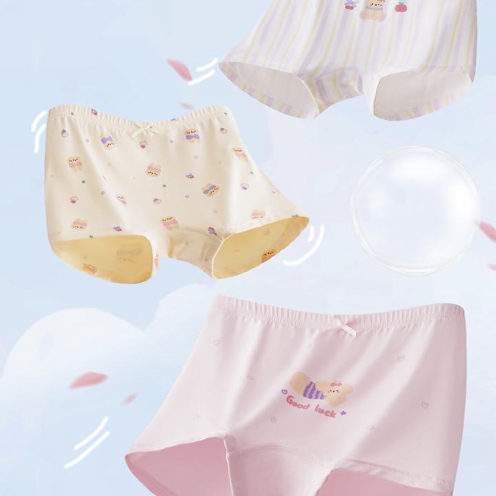 儿童夏季莫代尔内裤薄款男童平角底裤女宝木代尔四角底裤防走光