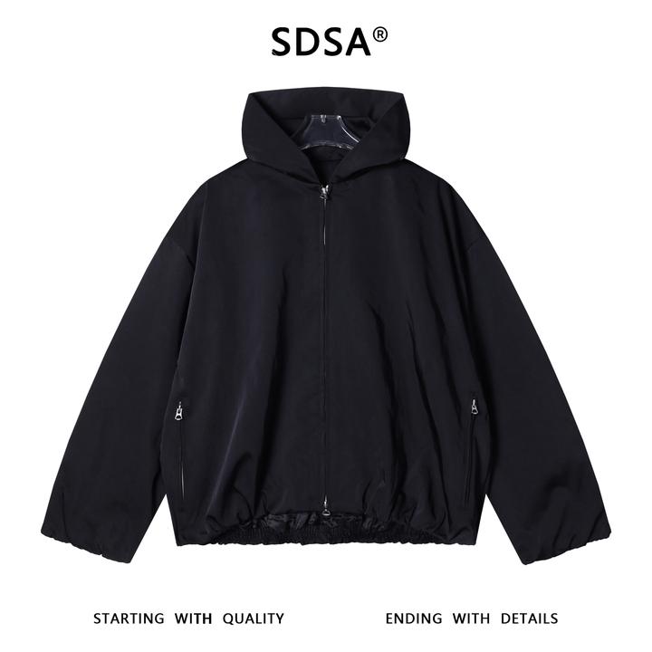 SDSA男士秋冬新款痞帅男装韩版色拉链口袋连帽卫衣开衫休闲外套