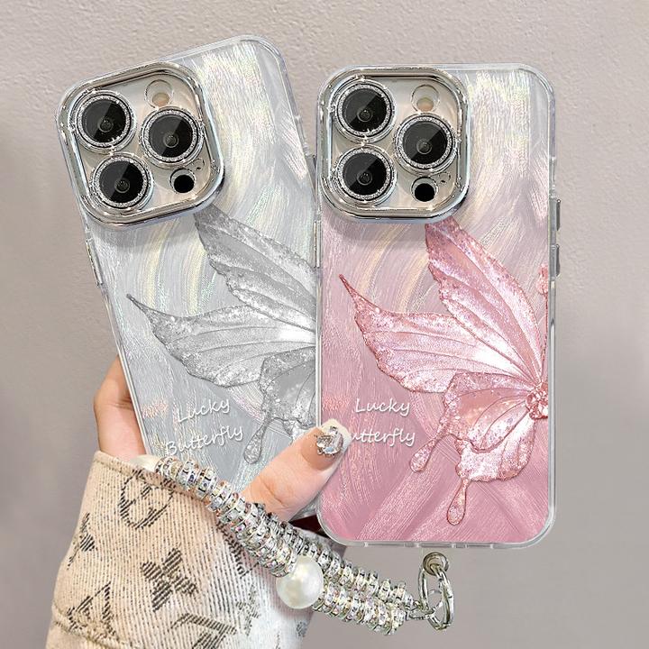 适用华为p60羽纱手机壳mate50闪粉链条闪粉镜头膜荣耀100高级