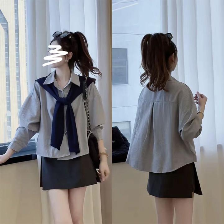 韩系老钱风衬衣外套女2025秋季新款时尚休闲衬衫上衣