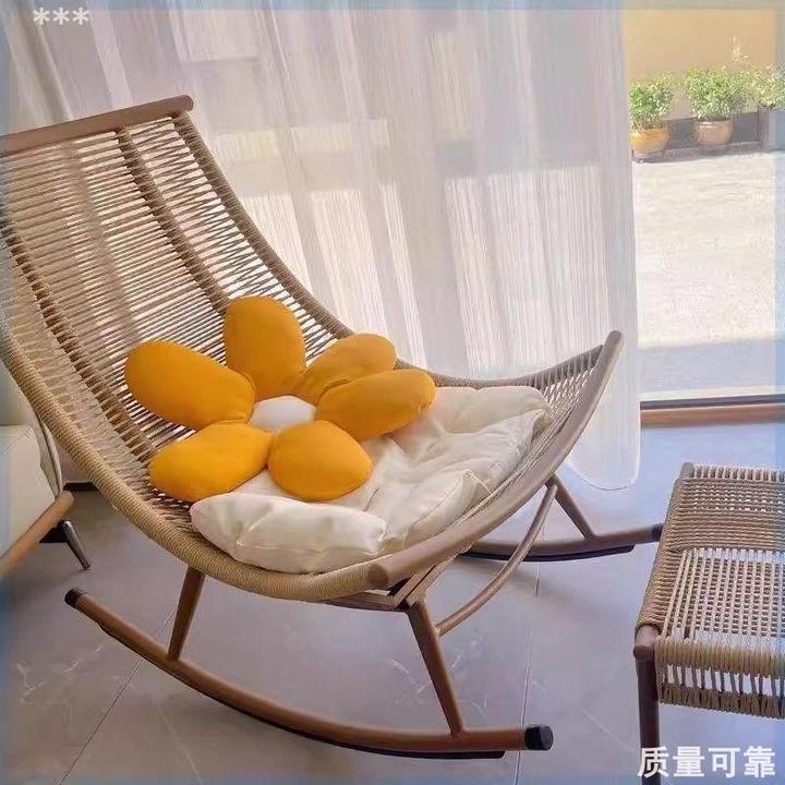 摇椅躺椅大人花园阳台家用休闲藤椅懒人摇摇椅老人户外庭院d一