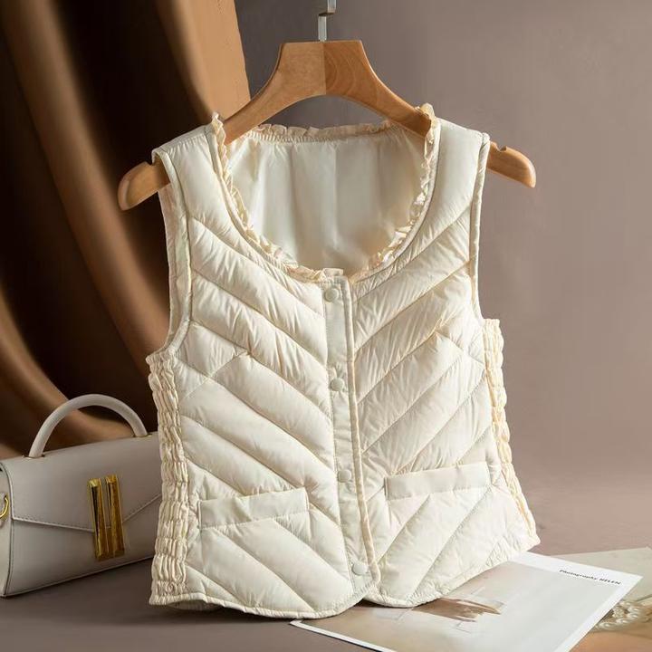女士羽绒马甲塑形收腰马甲保暖坎肩女款-399