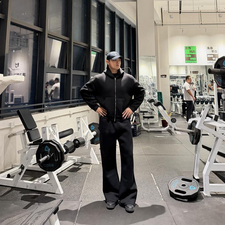 BLBH美式连帽卫衣卫裤老钱空气棉松弛感健身休闲百搭秋冬保暖套装