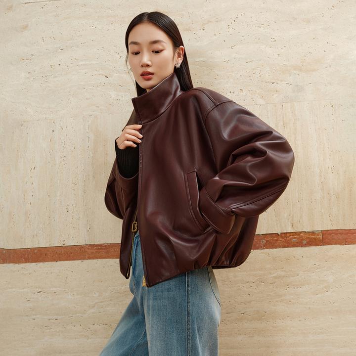 EP雅莹高端系列 复古宽松短款外套 早秋新款1240A