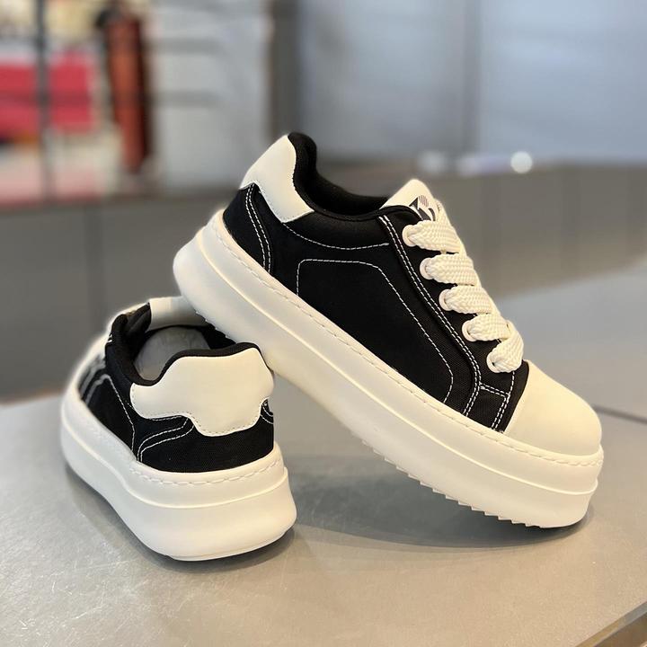 【香港DcSU&Shoes官方正品】厚底增高板鞋布面纯色百搭舒适阿甘鞋