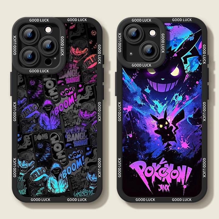 暗黑耿鬼皮卡丘适用MATE70瞳眼壳华为P70网红防摔壳软趣味个性