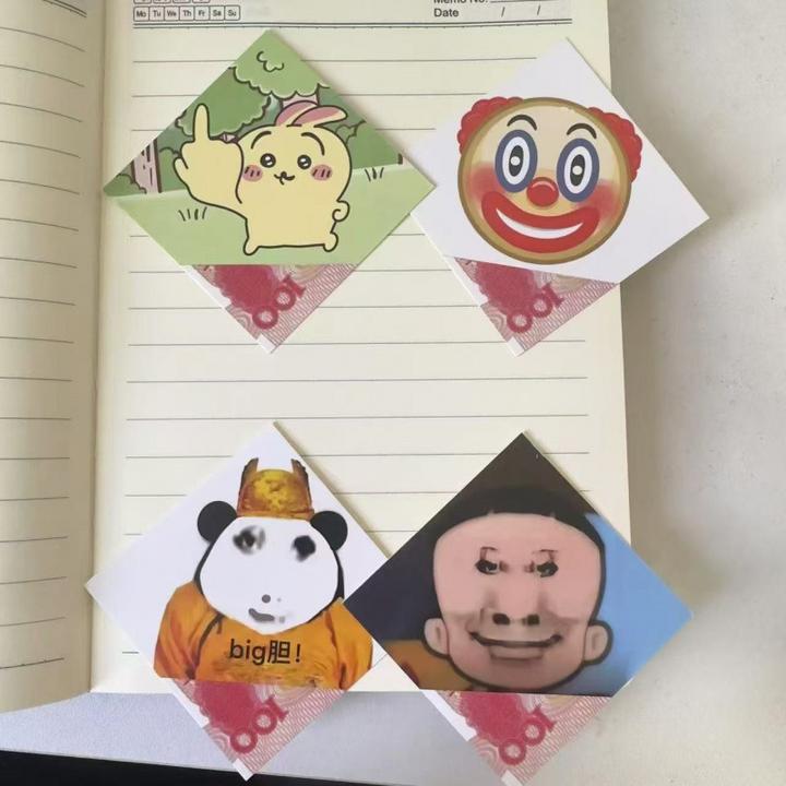 百元整蛊币书签杀100龙图大头小丑乌萨奇百元小红书同款创意搞怪