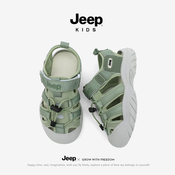 jeep儿童溯溪鞋男童2025新款男孩夏季包头运动凉鞋女童防滑沙滩鞋