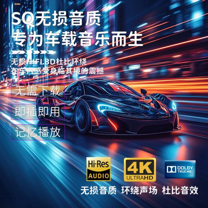 【柏林之声HiFi音质】2025升级款 车载音乐U盘 精选热歌流行新歌曲