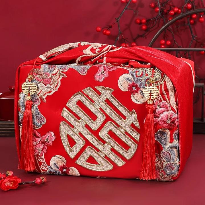 包袱皮结婚用的红包袱红布新娘陪嫁婚礼用品大全包裹布婚庆喜包袱