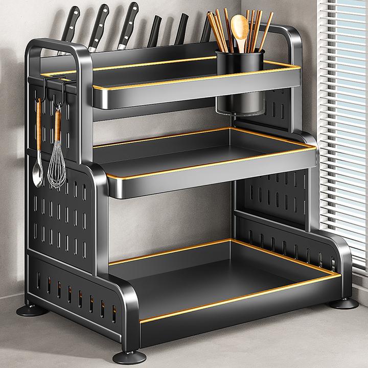 德国厨房置物架置物架多功能调料品架厨房盐调味罐收纳盒台面调味