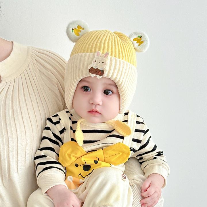 XINGDUOXIONG/星朵熊婴儿帽子秋冬宝宝毛线帽婴幼儿女针织帽