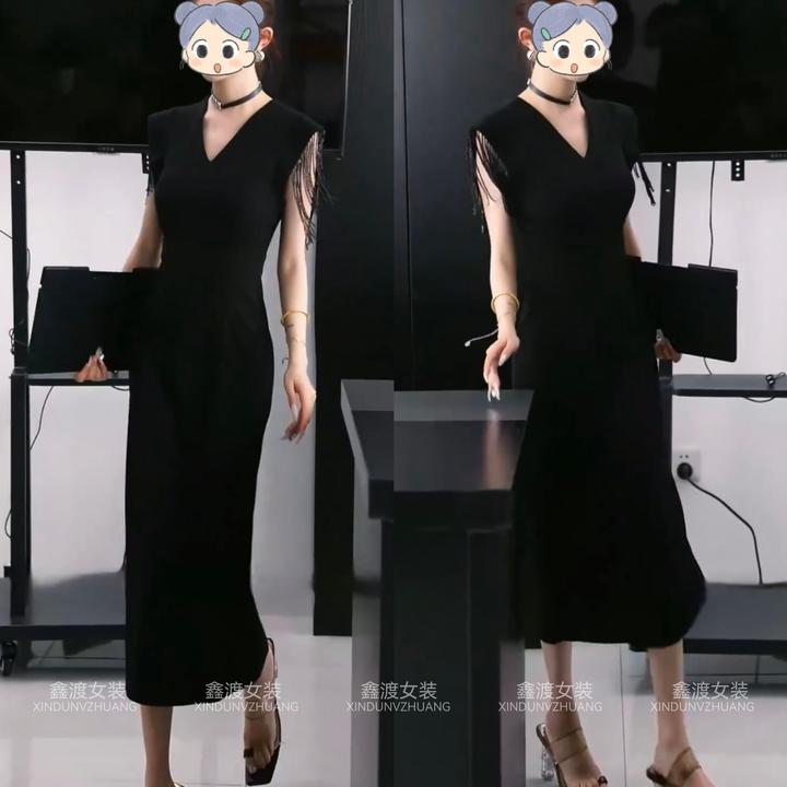 2025夏季新款时尚显瘦气质女士网红洋气连衣裙百搭款D21468