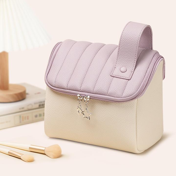 小房子化妆包立式女大容量2025新款高端便携外出分区化妆品收纳包