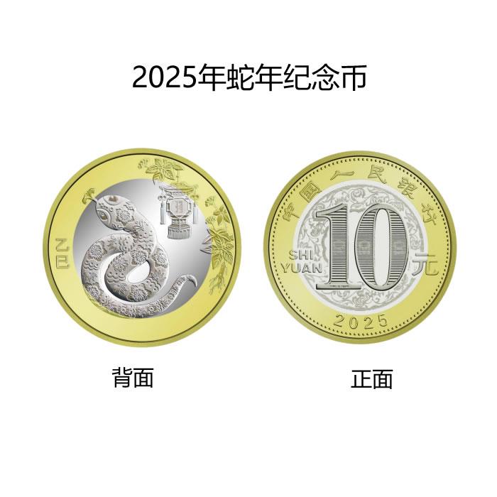 法定货币2025年纪念币 蛇年生肖纪念币 二轮生肖纪念币