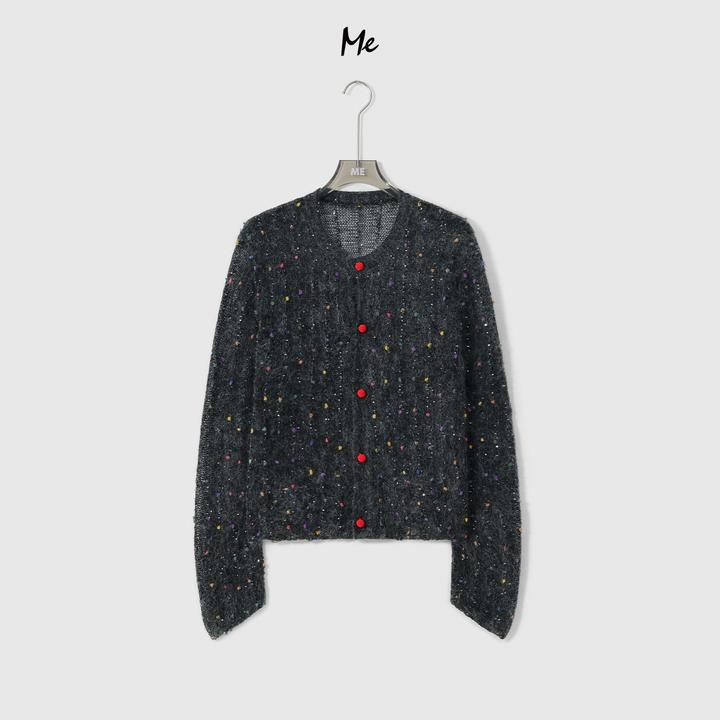 ME【小红豆星空衫】绵羊毛马海毛混纺彩糖花纱百搭时尚毛衣MESA1121