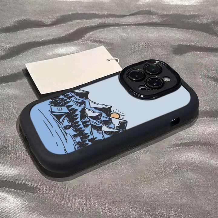 雪山日出适用iphone16promax苹果15/14P手机壳泡芙13p/12/11全包