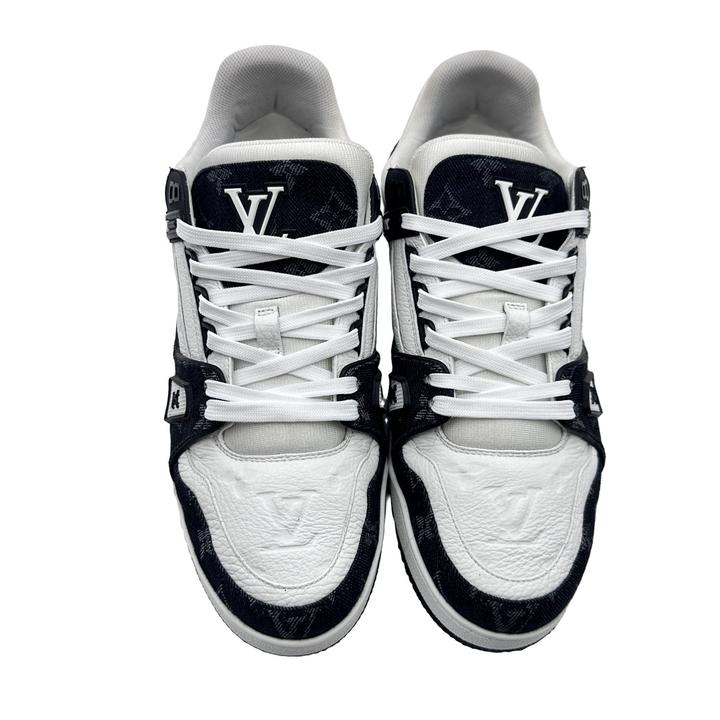 95新 LouisVuitton/路易威登 Trainer黑白牛仔二手