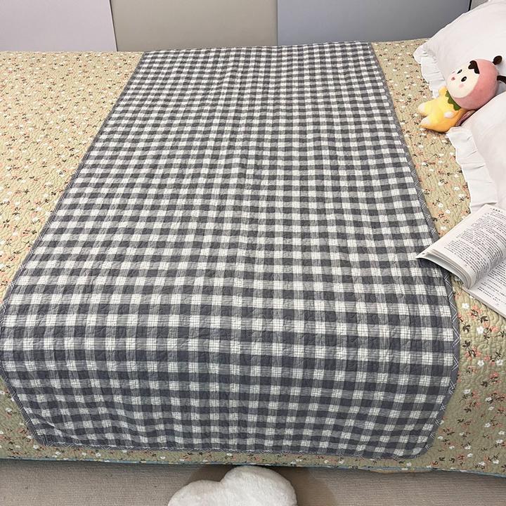大尺寸双面纯棉床盖全棉学生宿舍家用床垫可机洗床单夹棉可铺沙发