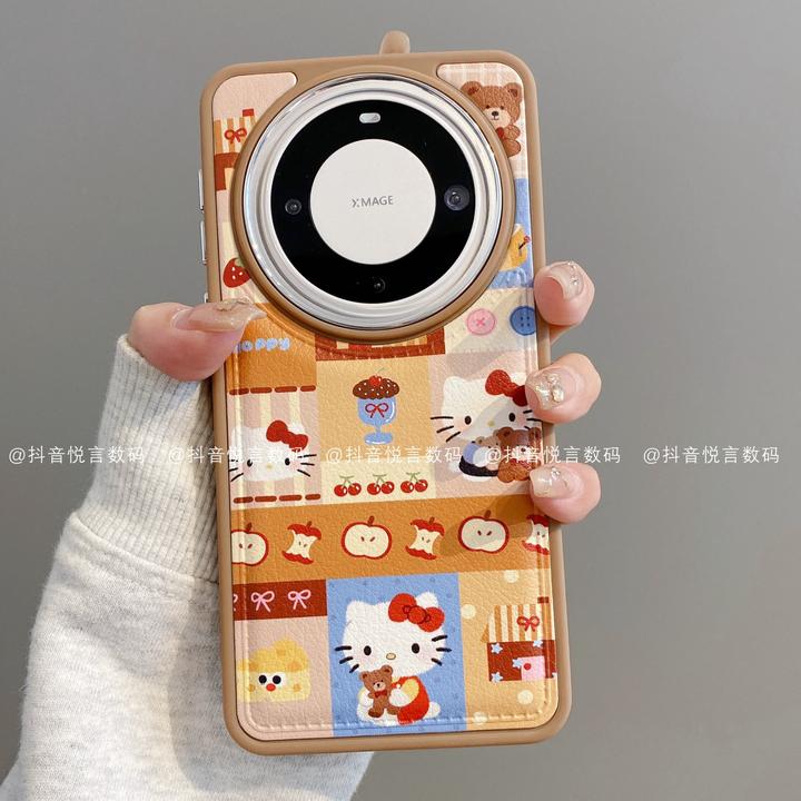 镜框鼓皮适用华为mate70pro/60/50/40苹果17promax小熊KT潮手机壳