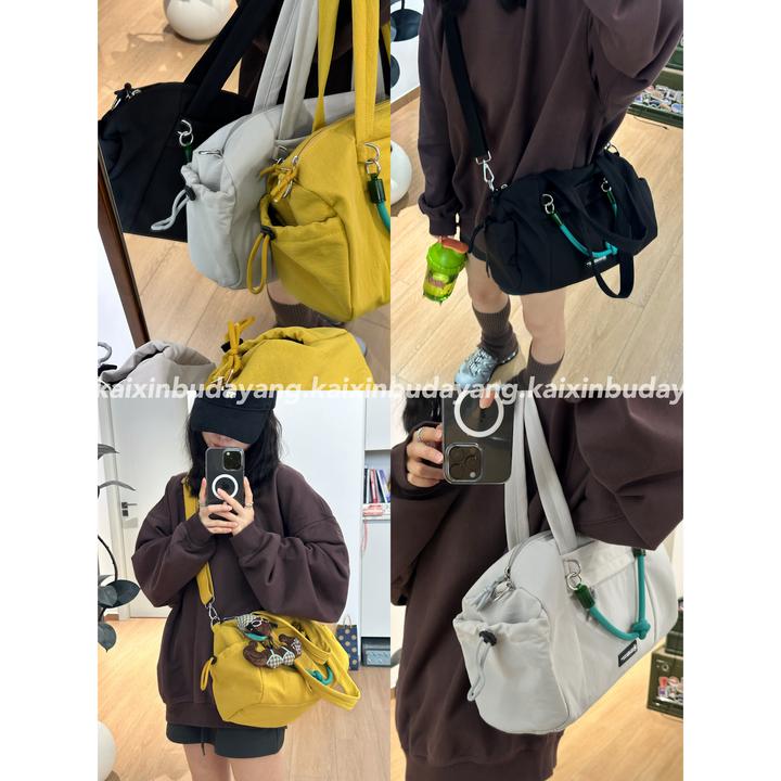 【开心不打烊】休闲波士顿运动包瑜伽包大容量旅行手提包单肩斜挎