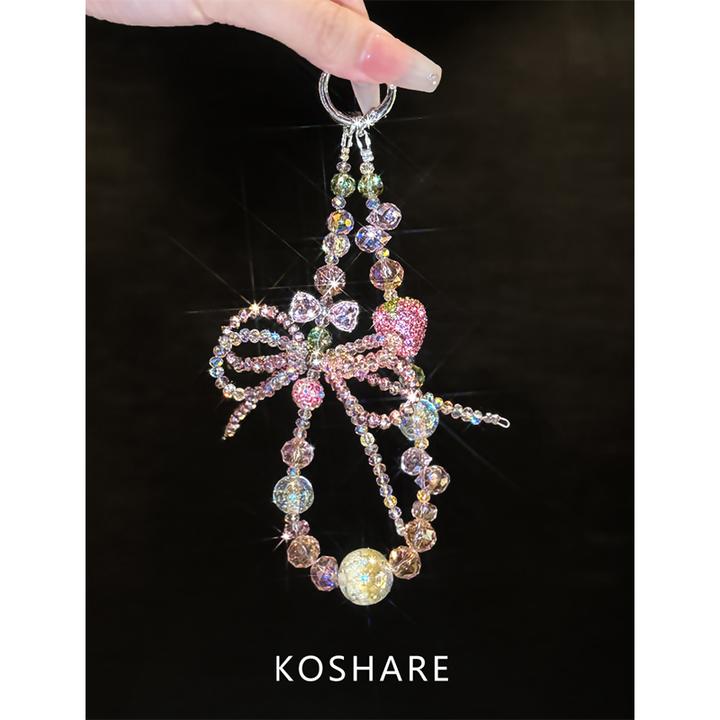 【莓有烦恼】夏日斜挎可背手腕手机链子挂链条水晶挂绳高档洋气款女