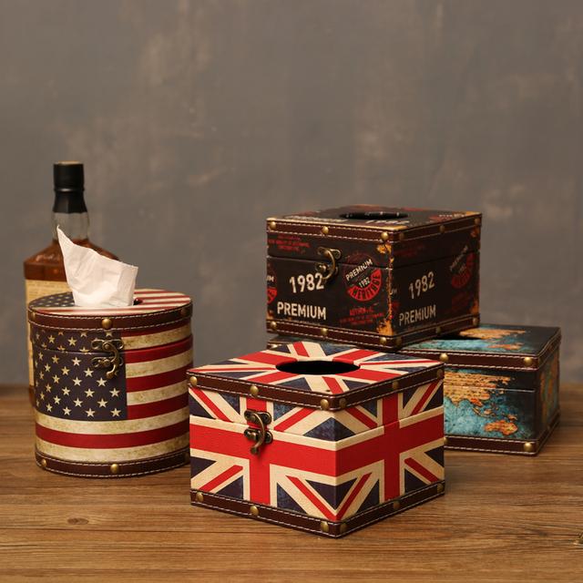 复古抽纸盒小尺寸家用客厅可爱创意纸巾盒美式卷纸盒餐巾高档轻奢