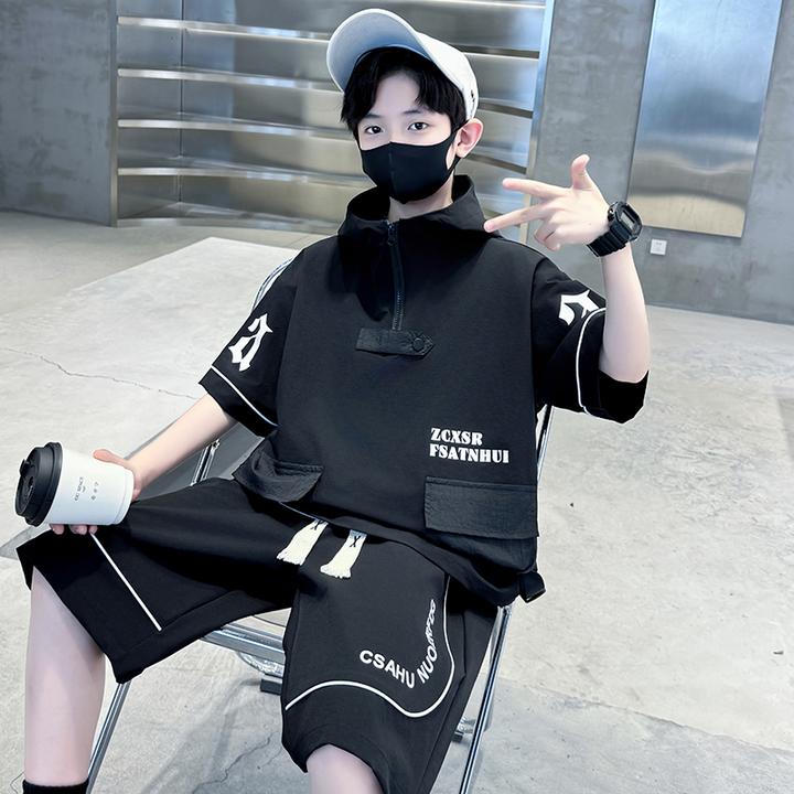 童装男童夏装套装2025新款短袖运动男孩夏款中大童夏季酷帅洋气