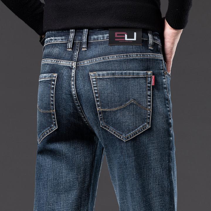 香港秋冬高端牛仔裤男士2025新款直筒修身弹力百搭商务休闲长裤子