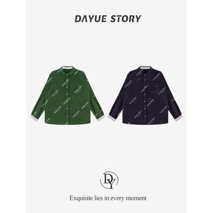 DAYUE【灯芯绒衬衫】细腻柔软~敲显白美炸了！秋冬时尚复古百搭上衣