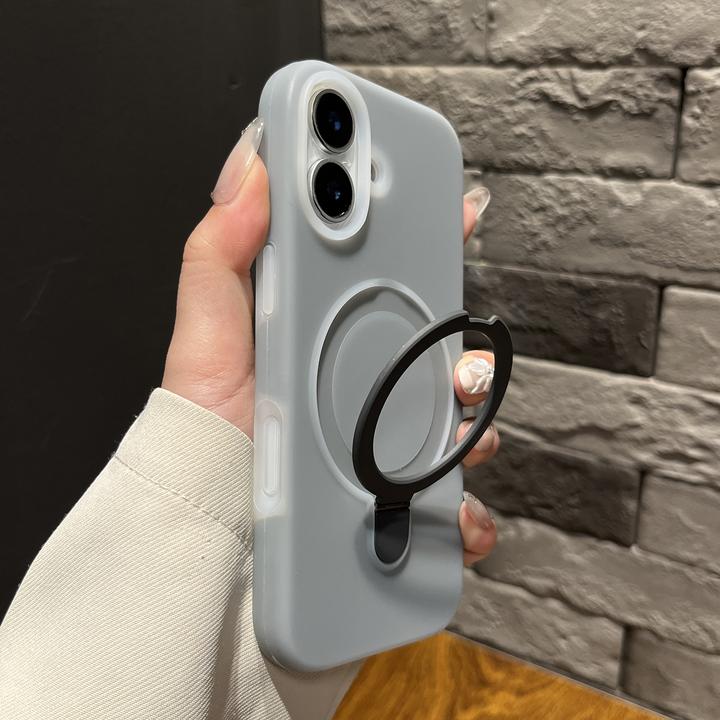 钛灰适用于苹果17promax手机壳iPhone果冻液态硅胶一体支架高级感