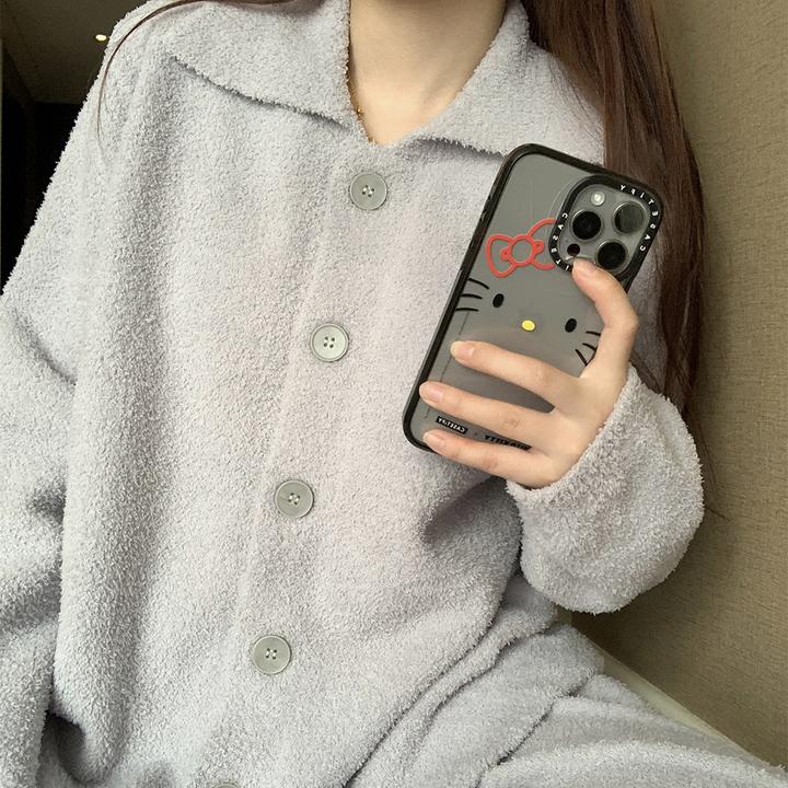 韩系翻领纯色女冬加厚加绒大码睡衣2025新款保暖家居服套装秋冬季