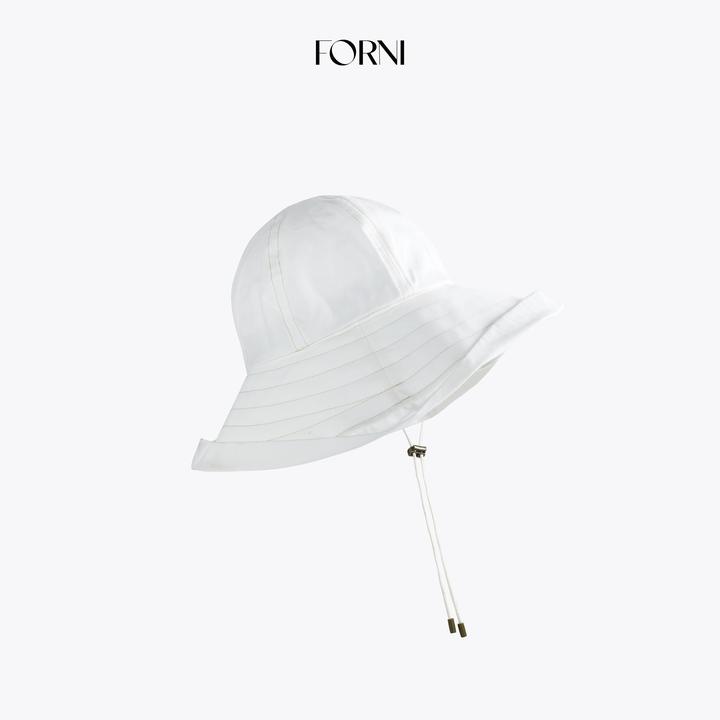 FORNI 早八福音 硬核防晒天丝棉圆顶宽帽檐纯色渔夫帽