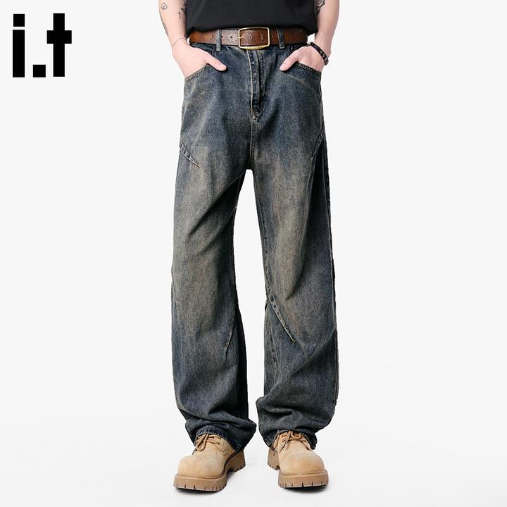 it:CHOCOOLATE复古工装牛仔裤男2025新款春秋季直筒宽松百搭长裤