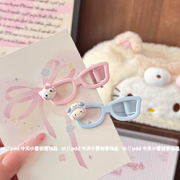 发卡刘海ins可爱女生眼镜发夹甜美眼镜发夹发饰春夏新款卡通少女