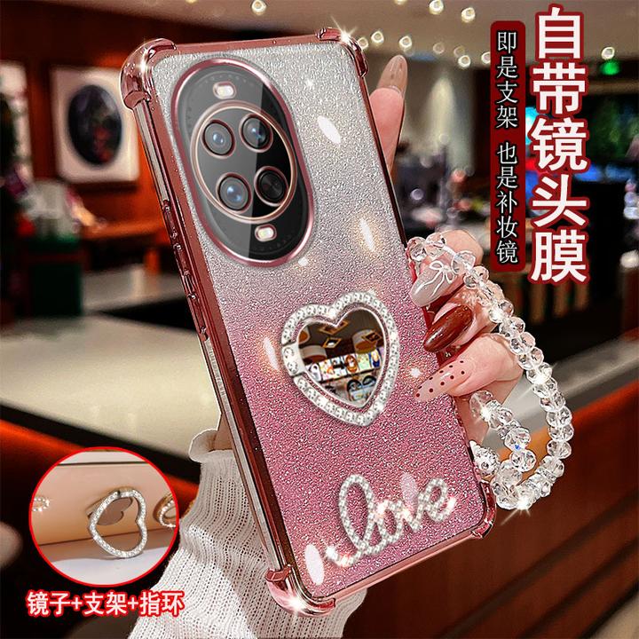 适用华为nova14pro手机壳TLR-AL00镶钻指环支架防摔套镜头全包边