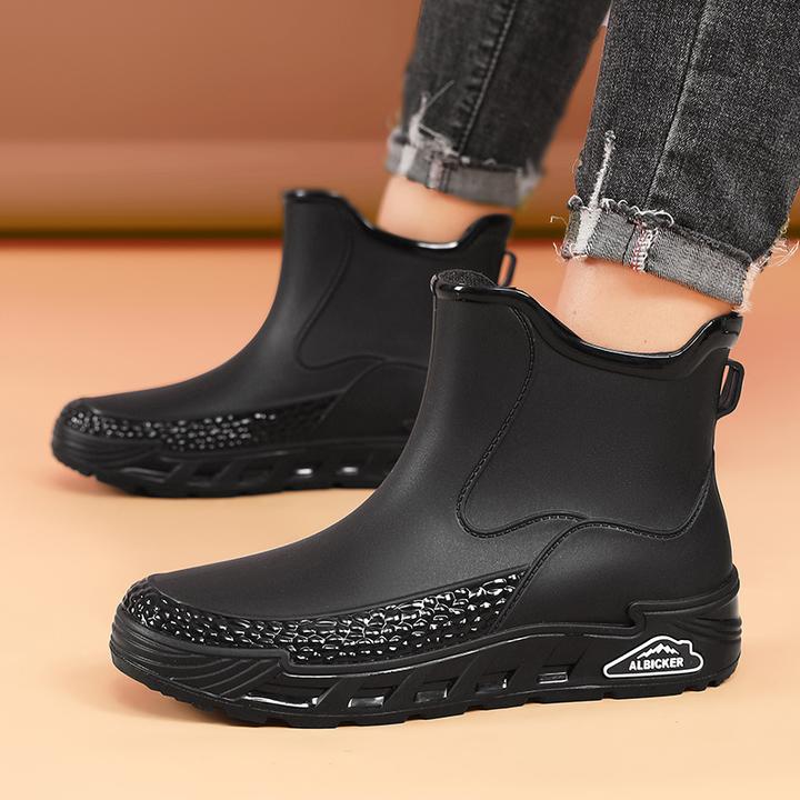 雨鞋防滑男女同款时尚轻便潮流耐磨防水厨房外穿软底中筒男防水鞋