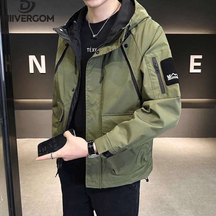 男装2025新款冲锋衣外套男春秋季潮牌高端休闲春装大码工装夹克