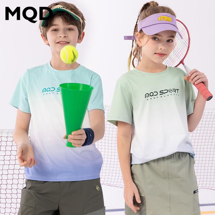 MQD儿童半袖运动T恤男童女童休闲夏季透气宽松大童潮流TT25210317