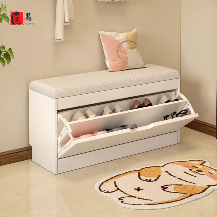 换鞋凳实木款入户翻斗鞋柜简约穿鞋凳可坐一体入门小凳子收纳家具