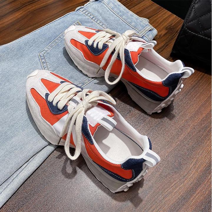 华夫酷奇阿甘鞋子女新款春季女鞋ins潮厚底运鞋子女ins潮牌百搭鞋