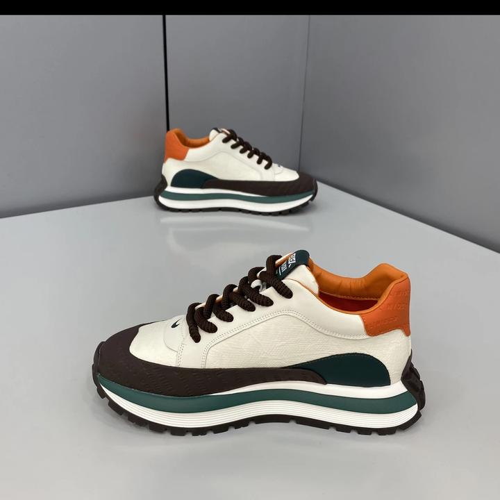 派派86-622冬季新款韩版低帮厚底男鞋皮面舒适百搭休闲鞋运动鞋