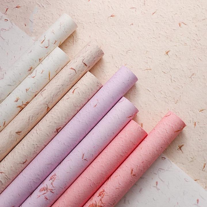 高质感花瓣牛皮纸鲜花包装纸花艺diy材料