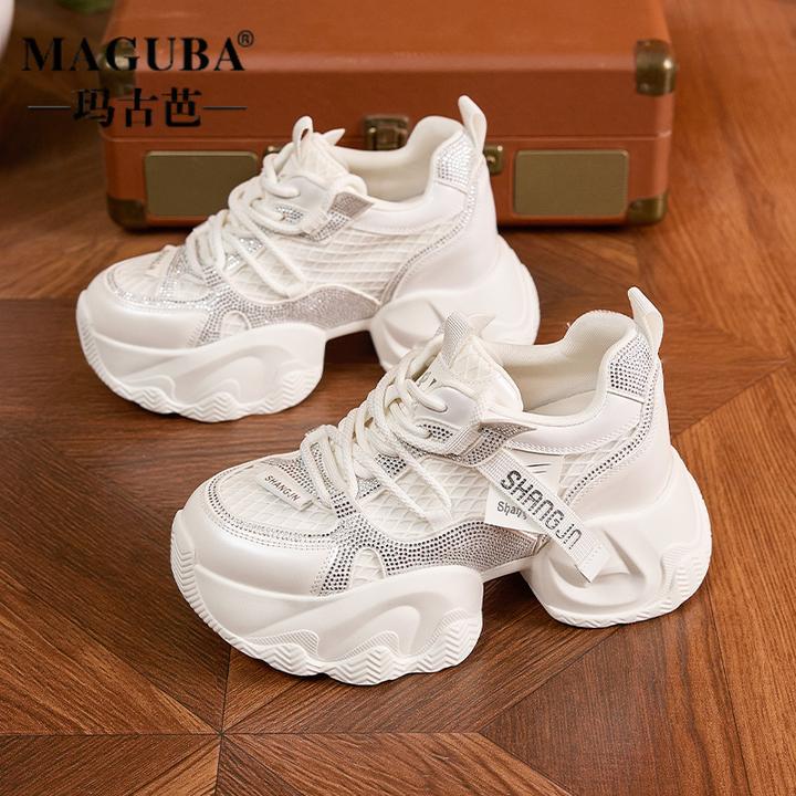 MAGUBA/玛古芭轻奢老爹鞋女厚底增高复古透气女鞋潮牌时尚休闲鞋