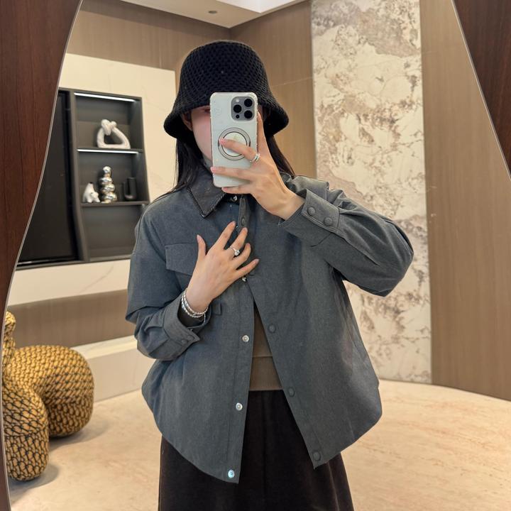 SUMU/宿慕女款皮领拼接90鹅绒服9-30冬款2025新时尚羽绒服外套025