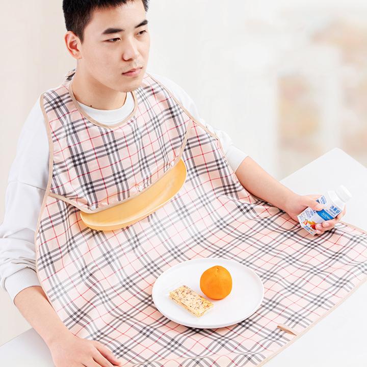 【御慕】老人吃饭围兜成人围嘴食饭兜防水防油老年人可拆饭兜围裙